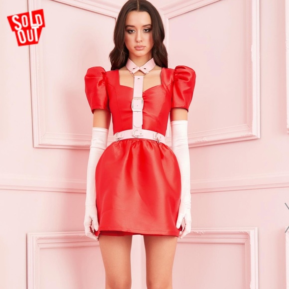 Dolls Kill Dresses & Skirts - Dolls Kill Sugar Thrillz Red Puff Sleeve Dress